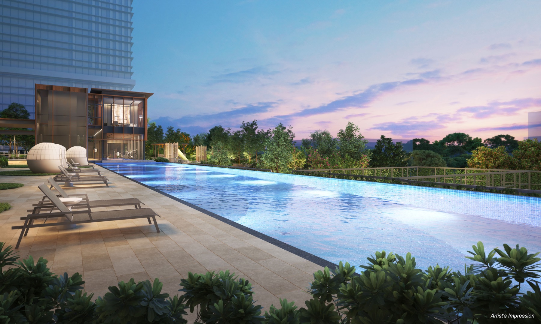 LyndenWoods infinity lap pool