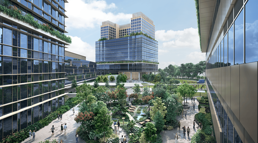Central garden at Geneo