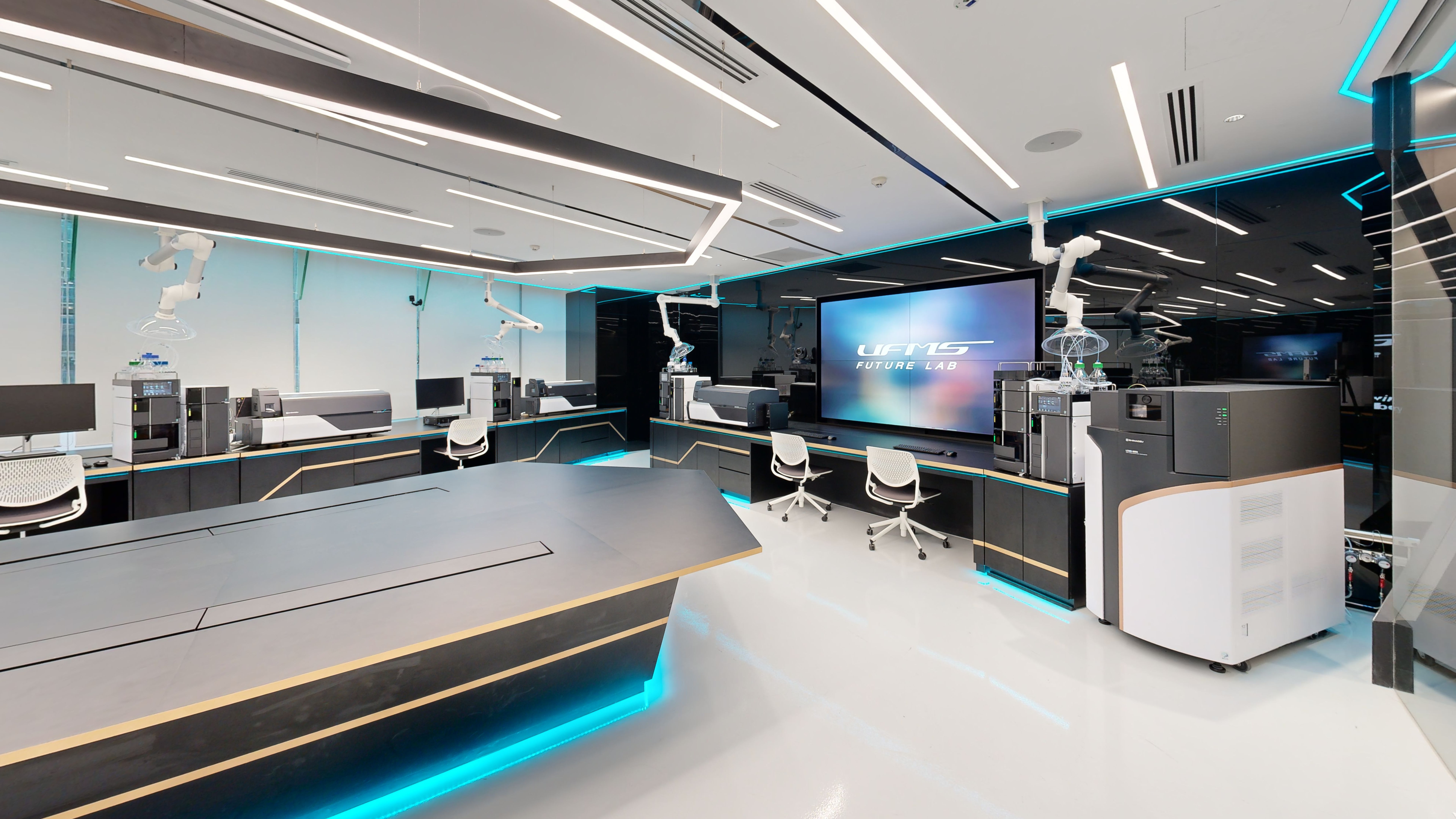 glimpse inside the UFMS Future Lab located at the Singapore Science Park 